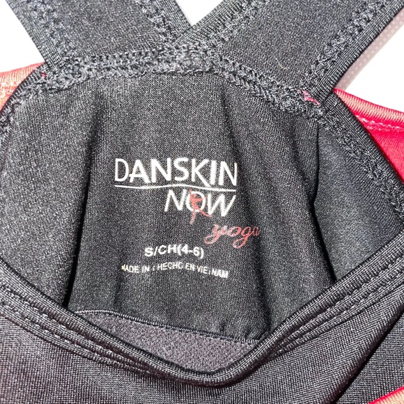 Danskin Now Red Floral Workout Athletic Yoga Tank Top Size Small - Picture 3 of 3